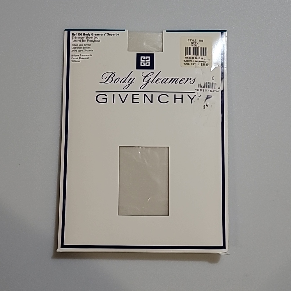 New Givenchy Body Gleamers Panthyhose Model 156 Size C Grey Slightly Imperfect